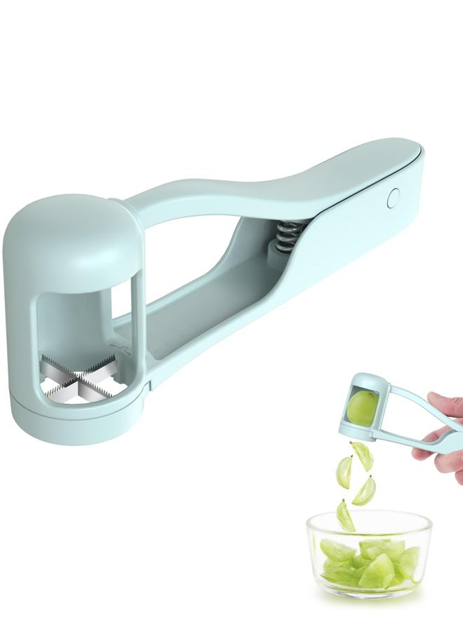 HOMESTAR Grape Cutter , Grape Slicer , Grape Tomato Cherry Strawberry Cutter Tools Into 4 Pieces for Vegetable Fruit Salad, Stainless Steel Quarter Grape Slicer Kitchen Gadget - Image 1