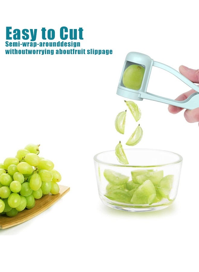 HOMESTAR Grape Cutter , Grape Slicer , Grape Tomato Cherry Strawberry Cutter Tools Into 4 Pieces for Vegetable Fruit Salad, Stainless Steel Quarter Grape Slicer Kitchen Gadget - Image 2