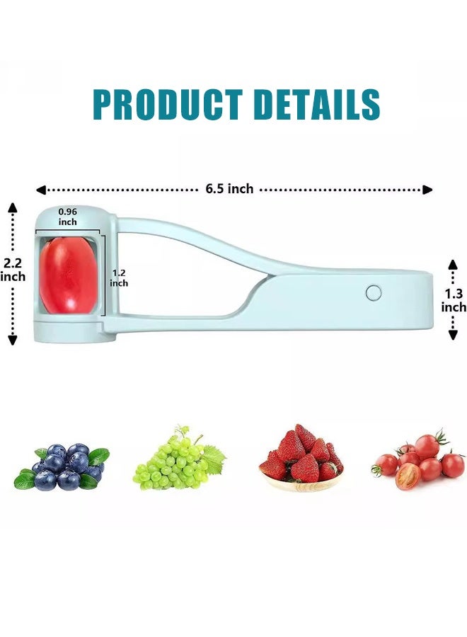 HOMESTAR Grape Cutter , Grape Slicer , Grape Tomato Cherry Strawberry Cutter Tools Into 4 Pieces for Vegetable Fruit Salad, Stainless Steel Quarter Grape Slicer Kitchen Gadget - Image 3