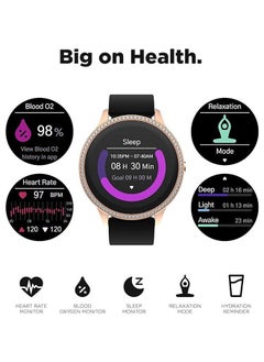 iTouch New Sport 4 Series Smartwatch Rosegold Case Black Silicone Strap  - Image 3