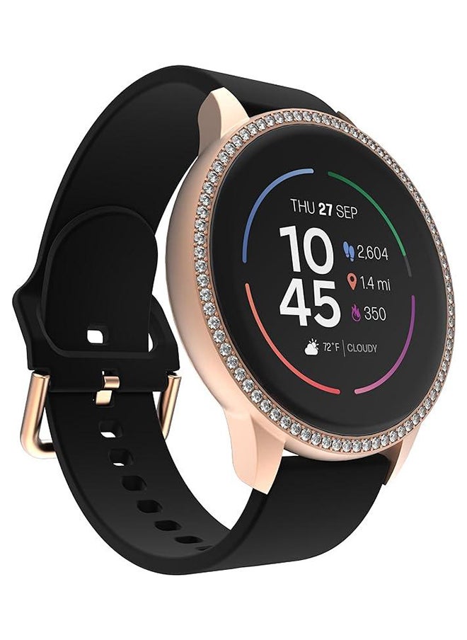 iTouch New Sport 4 Series Smartwatch Rosegold Case Black Silicone Strap  - Image 1