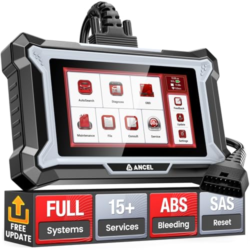 ANCEL DS200 Full System OBD2 Scanner with 15+ Reset Services - ABS/SRS/Transmission Diagnostics, ABS Bleeding, EPB/Oil/BMS/SAS Reset, Gearbox Relearn, Injector Coding, AutoVIN, Free Lifetime Updates - Image 1