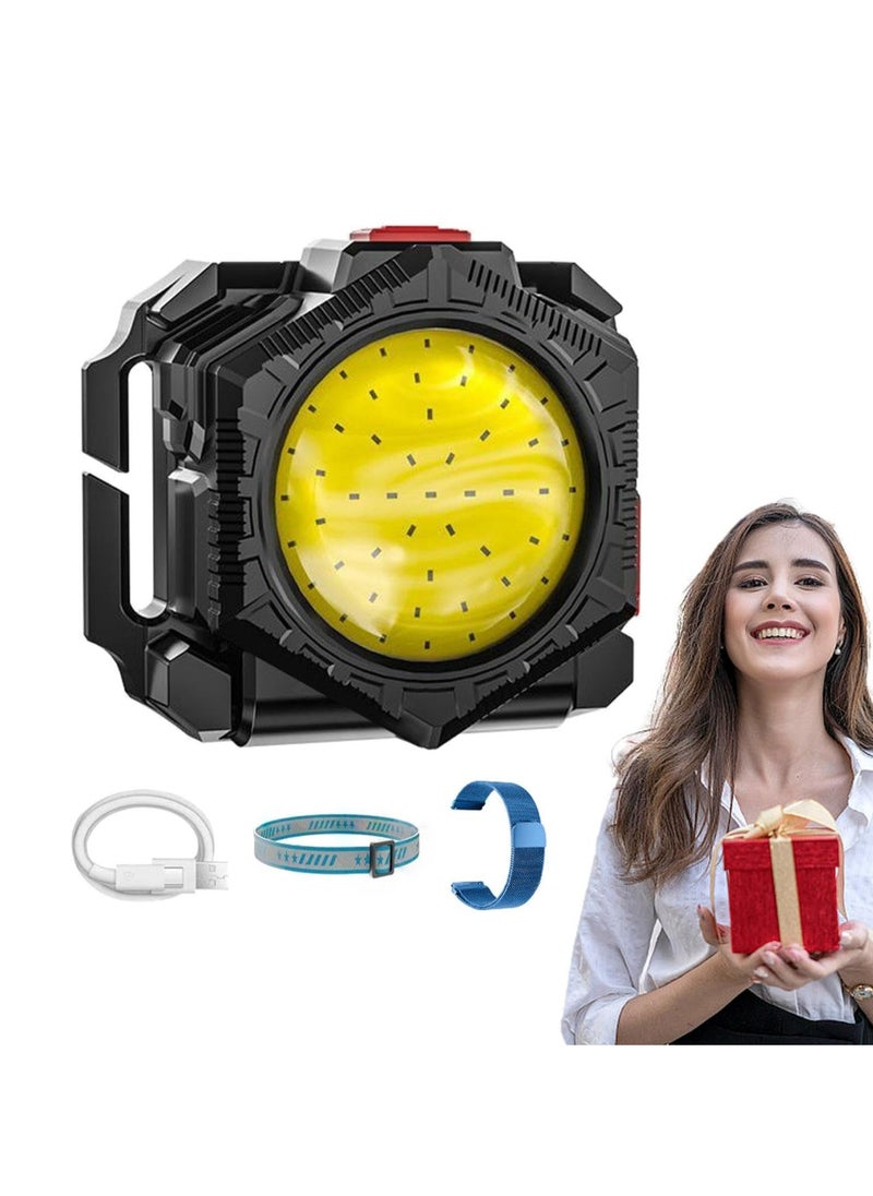 3 In 1Head Flashlight,Camping Led Lights,Wrist Flashlight,Headlamp, Compact Durability Portable Led Flashlight Waterproof Convenient Accessories for Travel Camping Adventures