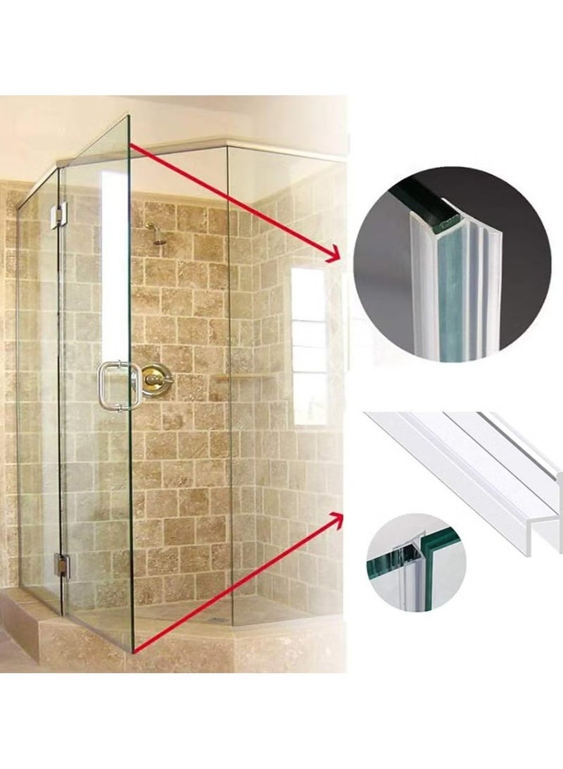 إيليلي شريط ختم باب زجاجي بطول 5 أمتار، من النوع H، بعرض 10 مم، لأبواب الدش بدون إطار لإيقاف التسربات - Image 3