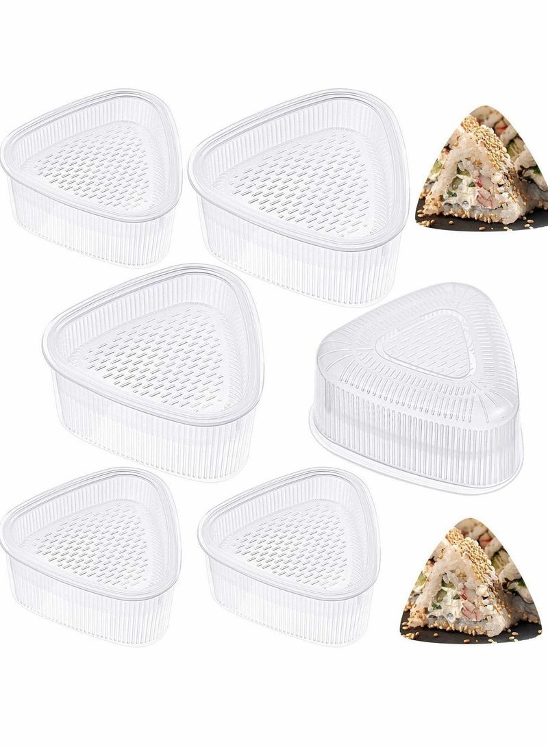 NIBEMINENT 6 PCS Sushi Mold Onigiri Maker DIY Making Tools Rice Ball Bento Presses Triangular Tool Cooking Practical - Image 1
