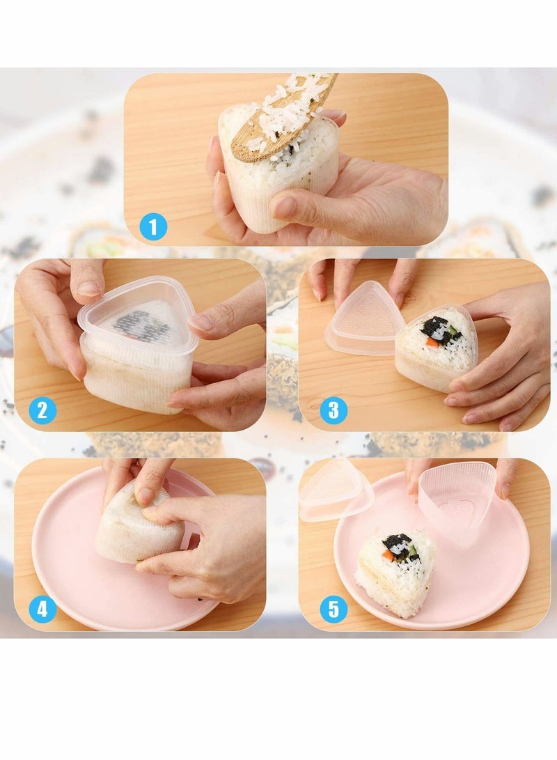 NIBEMINENT 6 PCS Sushi Mold Onigiri Maker DIY Making Tools Rice Ball Bento Presses Triangular Tool Cooking Practical - Image 2