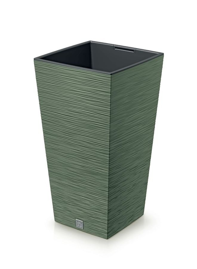 ديكور Furu Square Plastic Planter Earth Green Large