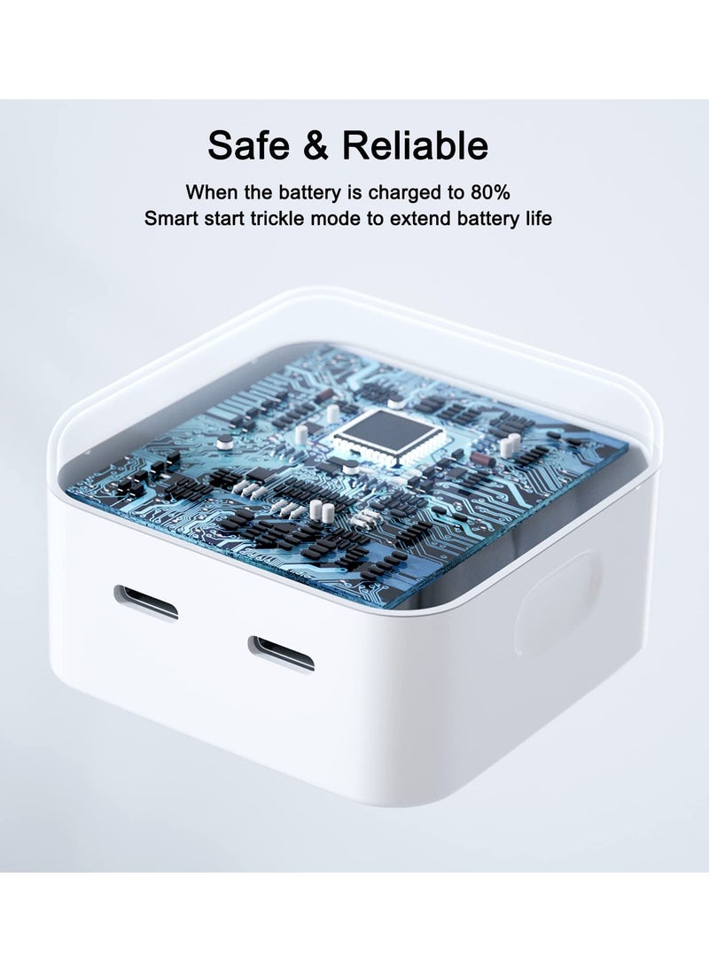 Anmi - Fast Charger for iPhone, 35W Chargr Cable and Plug, Dual USB Type C Chargr Plug with 2Pack Fast charging Cable,USB C Chargr with Cable for iPhone 14 13 12 Pro Max, iPad, Galaxy etc - Image 1