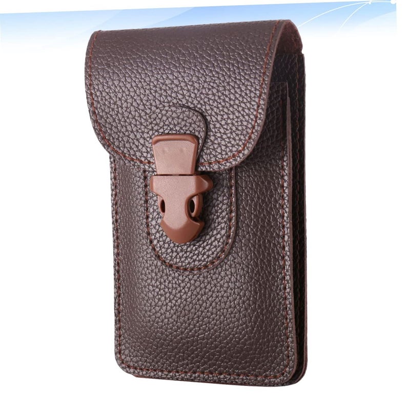 Coffee 7 Inch Mobile Phone Waist Bag for Travel Hiking Daily Use - Image 3