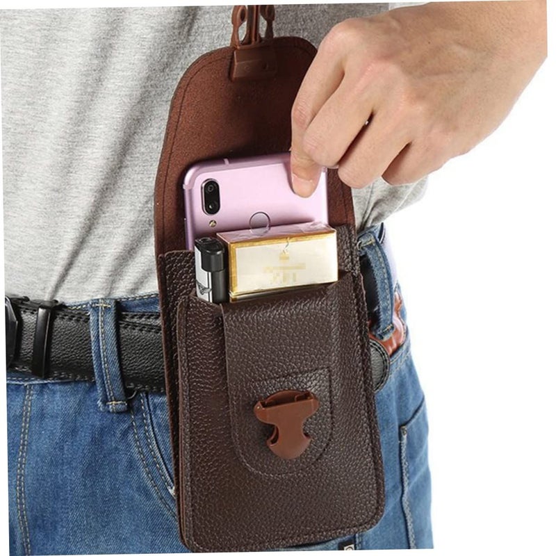 Coffee 7 Inch Mobile Phone Waist Bag for Travel Hiking Daily Use - Image 5