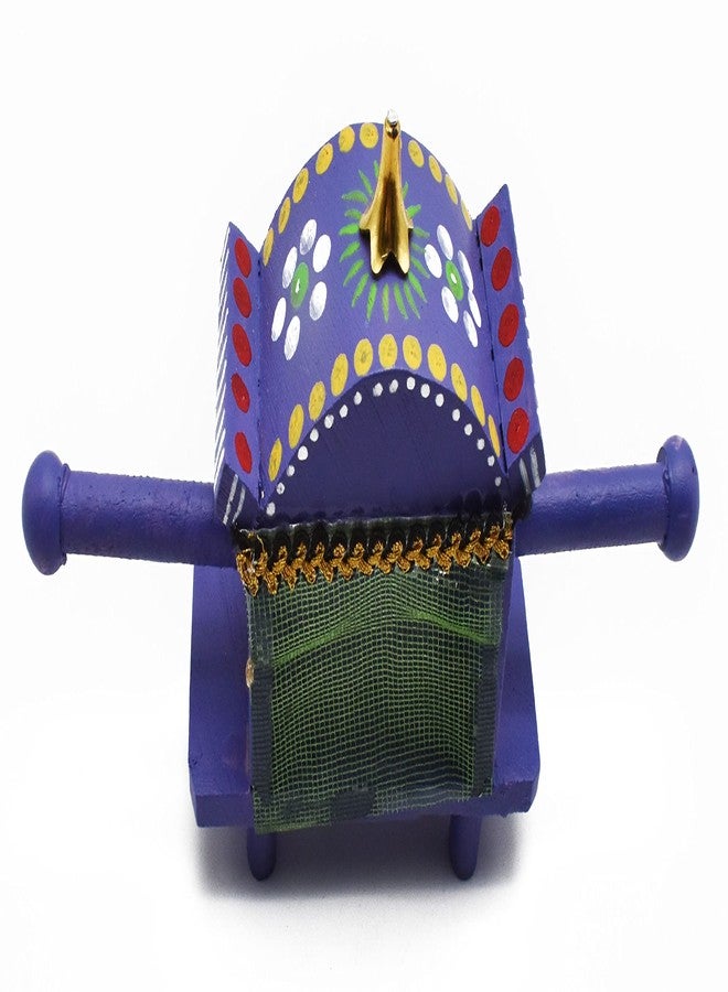justhandmade Wooden Handpainted Pallaki | Kondapalli Doll | Golu Doll | Home Decor Showpiece | Return Gift (JHMPALLAKI125) - Image 1