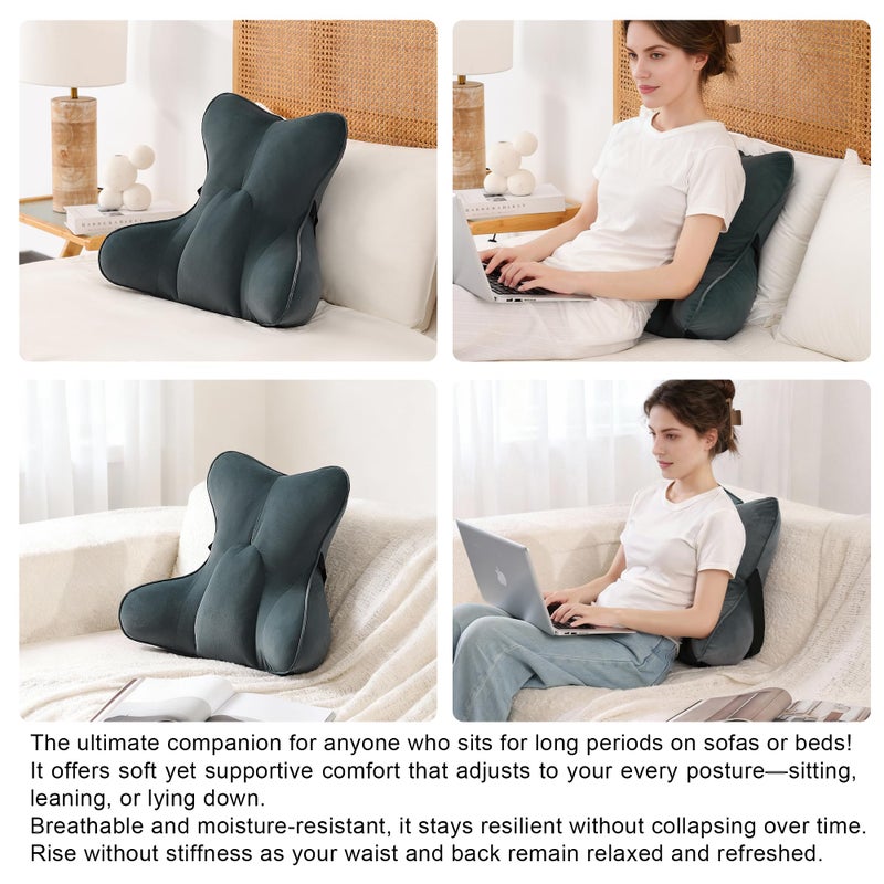 Ailuteie Lumbar Support Pillow(Pat. Pend) for Lower Back Pain Relief â€“ Multi-Functional Ergonomic Lumbar Cushion, Reading Pillow for Office Chair, Car Seat & Sofa,Charcoal Gray - Image 5