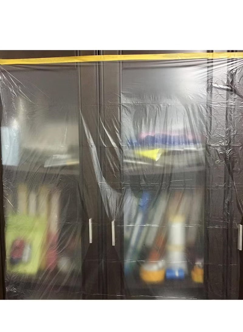 1.8M x 20M Plastic Tape and Drape - Waterproof, Dust-Proof Surface Protection Film for Cars, Furniture, Floors - Image 3