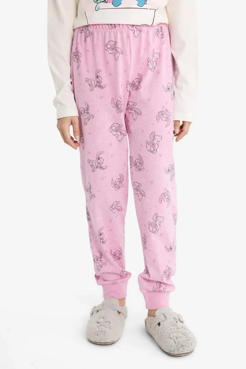 DeFacto Girl Disney Lilo &amp; Stitch Top Bottoms 2 Piece Pajama Set