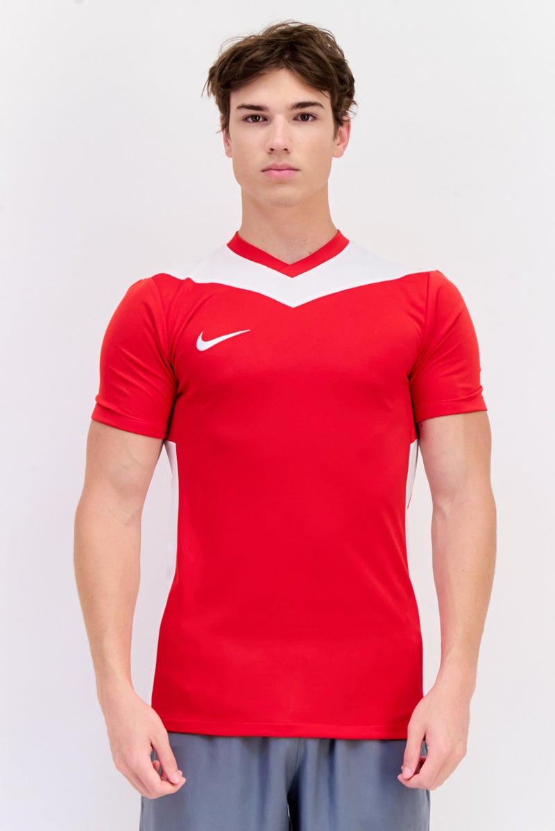 Nike تي شيرت تدريب قصير الأكمام للرجال بتصميم نحيف، أحمر - Image 1