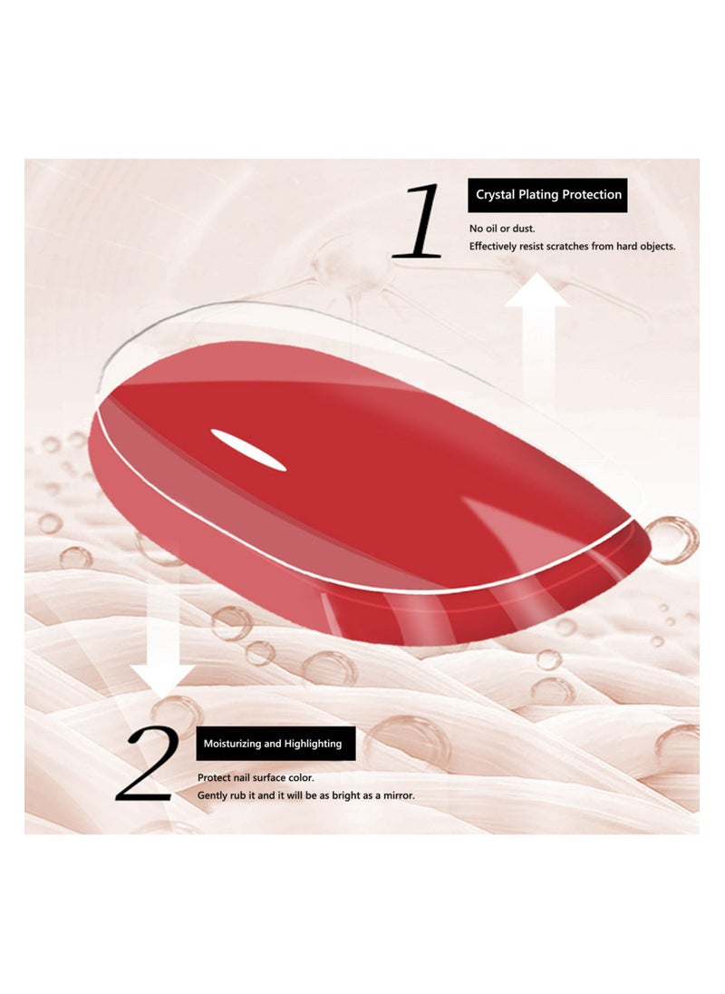 Miss Gooey Top Coat Gel Matte Nail Clear No Wipe Top Coats Nail Polishes Quick Dry UV LED Paint High Gloss Shiny Long Lasting Glossy Vegan Volumizing Stain Resistant Prevent Discoloration Nature Strong 15ml  - Image 3