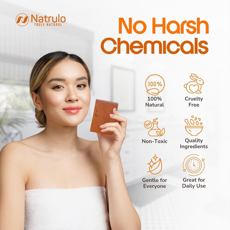 Natrulo Persimmon Soap Bar for Body Odor Control Purifying Deodorizing Body Wash with Japanese Persimmon Green Tea Extract for Eliminating Body Odor Deodorant Soap for Skin Cleansing - Image 4