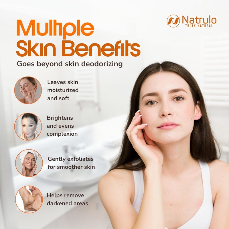 Natrulo Persimmon Soap Bar for Body Odor Control Purifying Deodorizing Body Wash with Japanese Persimmon Green Tea Extract for Eliminating Body Odor Deodorant Soap for Skin Cleansing - Image 3