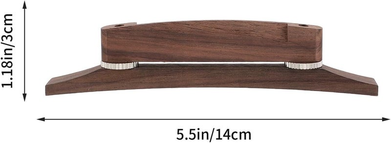 STAHAD Height Adjustable Rosewood Guitar Bridge Replacement for Acoustic Guitars Smooth Wooden Saddle with Construction Easy Personal Action and Tone Includes Bridge Pins - Image 2
