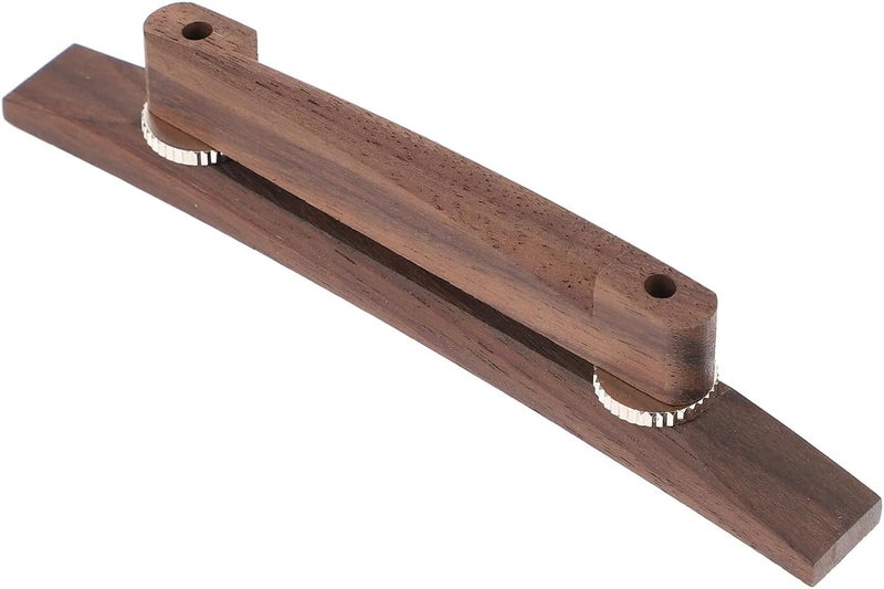STAHAD Height Adjustable Rosewood Guitar Bridge Replacement for Acoustic Guitars Smooth Wooden Saddle with Construction Easy Personal Action and Tone Includes Bridge Pins - Image 1