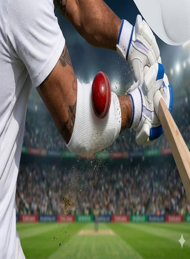 Play2Fit Cricket Arm Guard for Batting | Adult Size Elbow Guard, Lightweight, Comfortable & Protective Gear for Cricket, Enhances Safety (Black, Pack of 1) (White) - Image 1