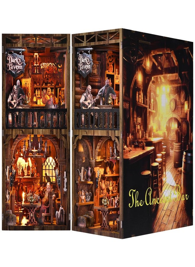 ETKVR Book Nook Kit, Book Nook Kits for Adults DIY Booknook Model Build, DIY 3D Wooden Puzzle Bookend Booknook Bookshelf Insert Miniature Dollhouse Kit for Home Decoration - Image 1