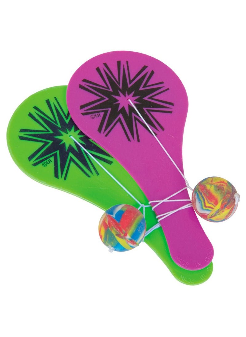 يونيك كرات مجداف صغيرة متعددة الألوان من البلاستيك 11.5 سم، عبوة من 8 قطع - Image 1