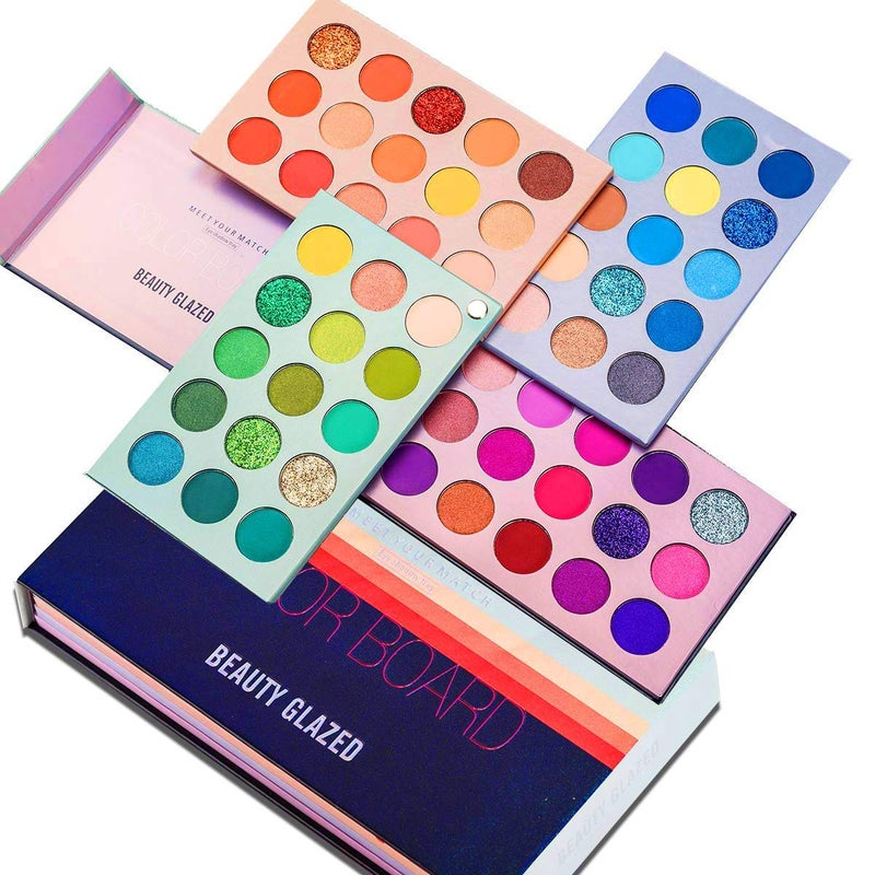 MYUANGO Color Board Eyeshadow Palette - Colorful Rainbow Bright Eyeshadow Palette, Natural Powder Eye Shadow Palette Makeup - Waterproof, Blendable, Long-Lasting - Cruelty-Free - Image 1