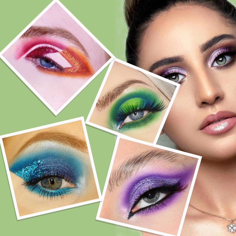 MYUANGO Color Board Eyeshadow Palette - Colorful Rainbow Bright Eyeshadow Palette, Natural Powder Eye Shadow Palette Makeup - Waterproof, Blendable, Long-Lasting - Cruelty-Free - Image 2
