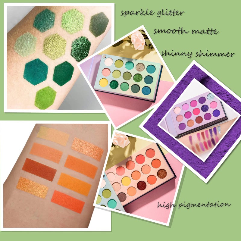 MYUANGO Color Board Eyeshadow Palette - Colorful Rainbow Bright Eyeshadow Palette, Natural Powder Eye Shadow Palette Makeup - Waterproof, Blendable, Long-Lasting - Cruelty-Free - Image 3