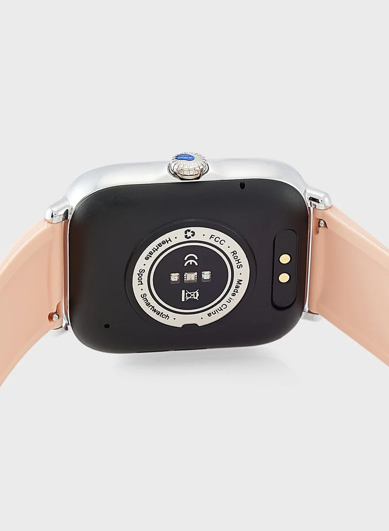 Ginger Smartwatch With Bluetooth Call,Thermometer,Multiple Health & Fitness Features