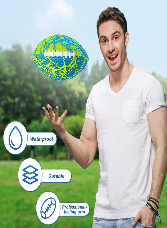 Jasonwell Pool Beach Water Football - 2Pack Strong Grip Waterproof Football for All-Weather Play Pool Toys Beach Games Outdoor Sports Toy Christmas Birthday Gifts for Kids Boys Teens Adults (ORN&GN) - Image 4