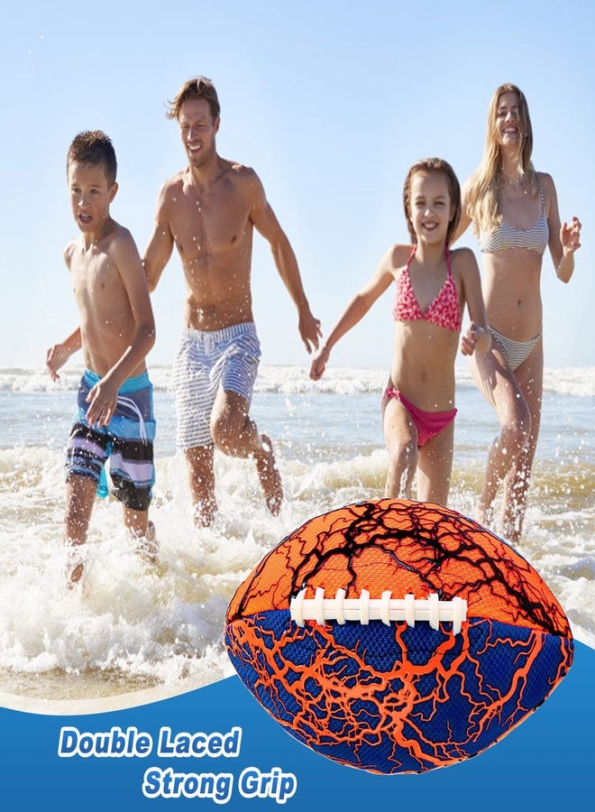 Jasonwell Pool Beach Water Football - 2Pack Strong Grip Waterproof Football for All-Weather Play Pool Toys Beach Games Outdoor Sports Toy Christmas Birthday Gifts for Kids Boys Teens Adults (ORN&GN) - Image 2