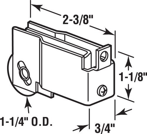 Prime-Line PrimeLine D 1515 114 In Steel Sliding Door Roller Assembly with Steel Ball Bearings Single Pack - Image 3