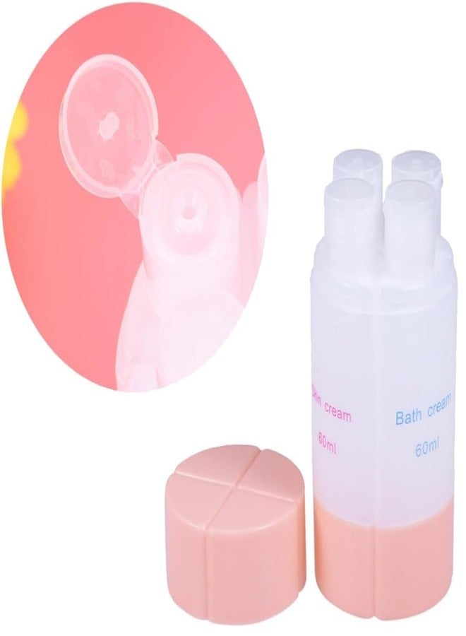 KPS 4 In 1 Travel Dispenser Bottle | Refillable Shampoo/Cream/Lotion/Gel Storage Organizer | Cosmetic Toiletries Pump Bottles | Plastic Container | Travel Essentials (Set of 1,Multicolor)(60ml) - Image 2