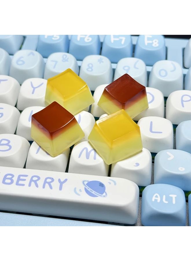 Strawberry Pudding Resin Keycap For Mechanical Keyboard Customization - Image 5