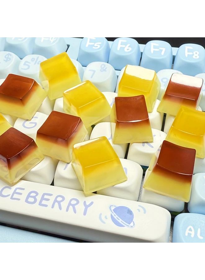 Strawberry Pudding Resin Keycap For Mechanical Keyboard Customization - Image 4