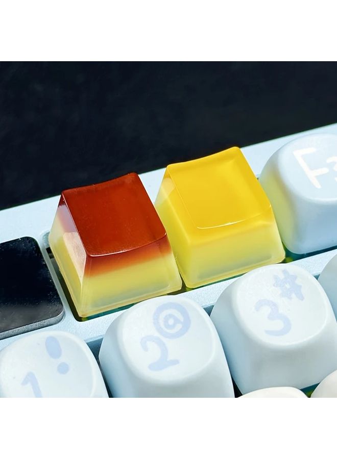 Strawberry Pudding Resin Keycap For Mechanical Keyboard Customization - Image 1