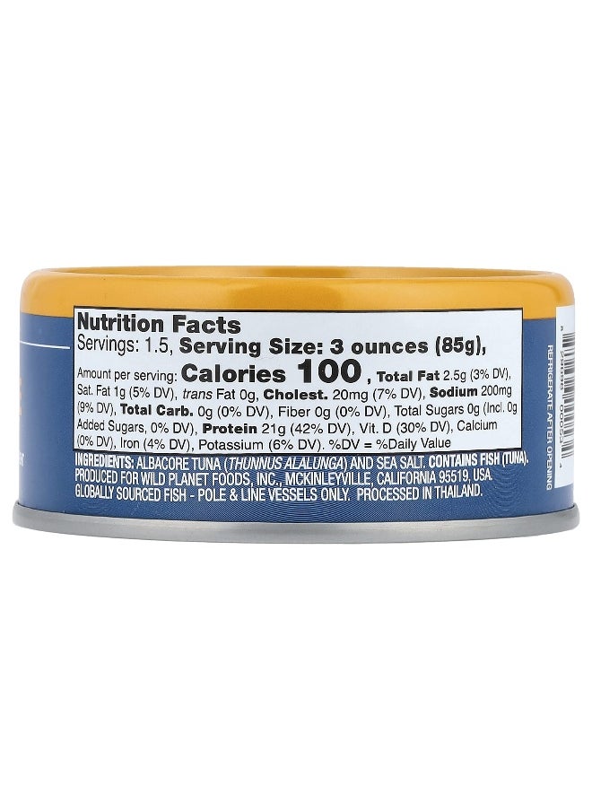 Wild Planet Wild Planet, Albacore Wild Tuna, 5 oz (142 g)  - Image 2