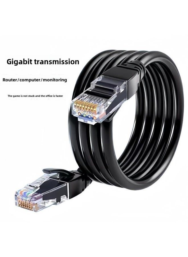 Generic Super Six Types Of Finished Network Cable Cat6e Gigabit Network Cable High-speed Connection Line Computer Jumper 8-core Twisted Wire-Color:Internet Access Non-stop Upgraded Model 6 Types Of Network Cables - Black-Line Length:5m  - Image 5