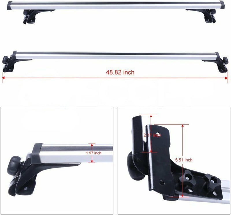 LABLT Universal 48" Inch (120CM) 330LB Car Top Roof Cross Bar Luggage Cargo Carrier Rack - Image 2