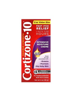 Cortizone 10 Maximum Strength Intensive Moisture Creme 2 oz 56 g  - Image 1