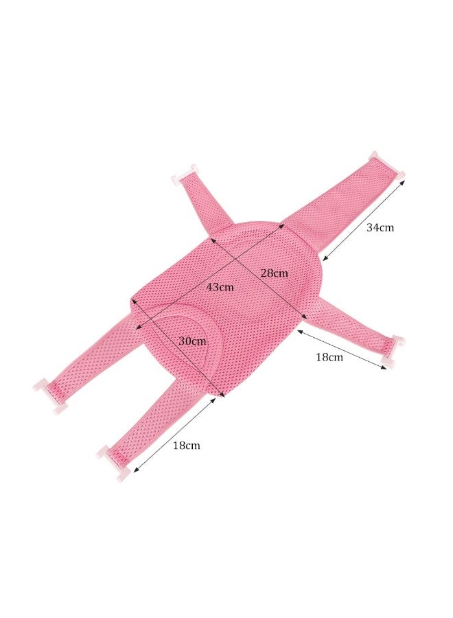 IBLUELOVER Baby Bath Seat Support Net Infant Bathing Support Mat Newborn Bath Tub Seat Cushion Pad with Five Safety Corner Adjustable Mesh Bathtub Sling Non Slip Shower Pad for 0-18 Months (No Bathtub) - Image 2