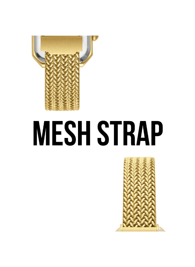 سلازنجر ساعة يد نسائية بشبكة تناظرية