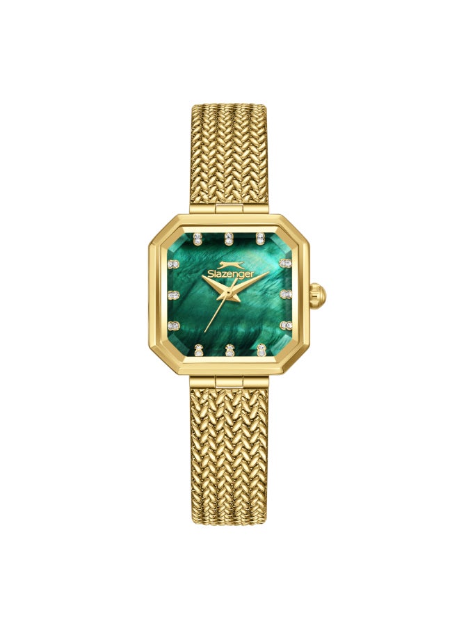 سلازنجر ساعة يد نسائية بشبكة تناظرية - Image 1
