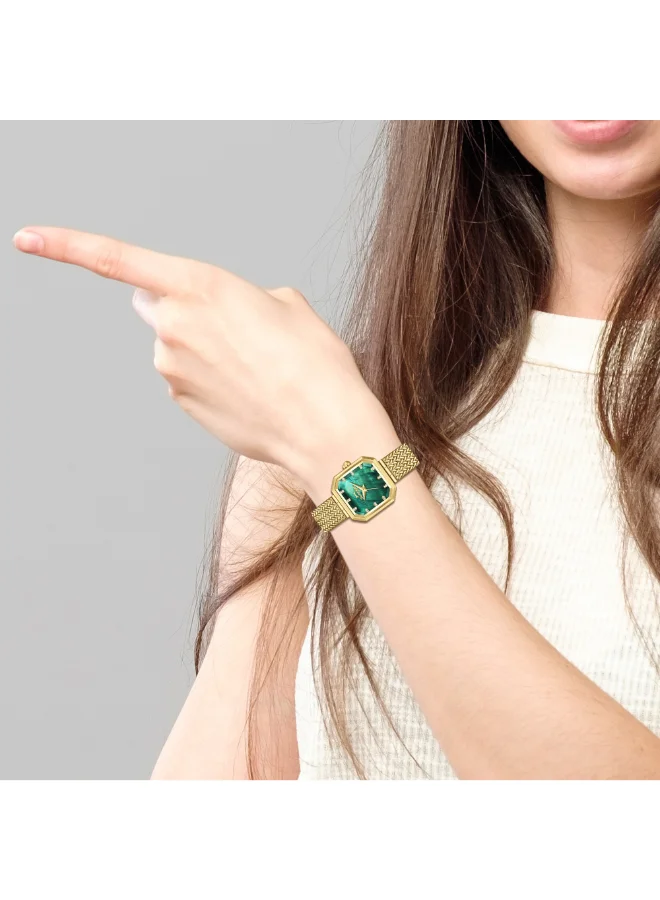 سلازنجر ساعة يد نسائية بشبكة تناظرية