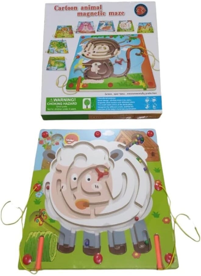 Al Safwa - AlSafwa Magnetic Animal Maze Sheep Shape, Multicolor, W27-6-B - Image 1