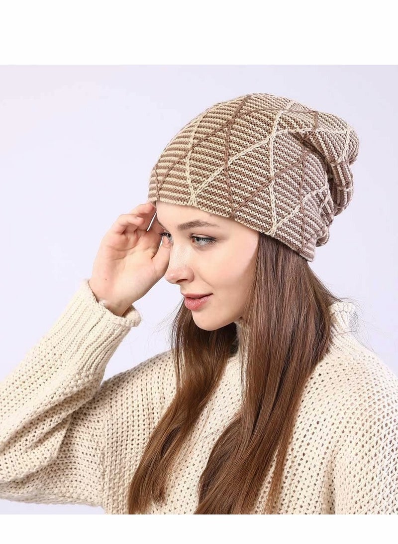SYOSI Slouch Winter Beanie Hat Oversized, Soft Baggy Chunky Knit Hat, Warm Thick Beanie Cap for Men and Women, Winter Warm Skull Cap for Women and Men  - Image 3
