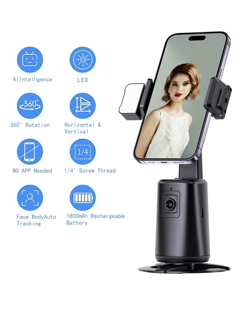 JAJEEK Auto Face Tracking Tripod for Phone – 360° Rotation AI Phone Gimbal Stabilizer with No App Needed, Smart Gesture Control, Horizontal/Vertical Switch – Perfect for Vlogging, Live Streaming, TikTok, YouTube & Content Creation (Fits All Smartphones)  - Image 3