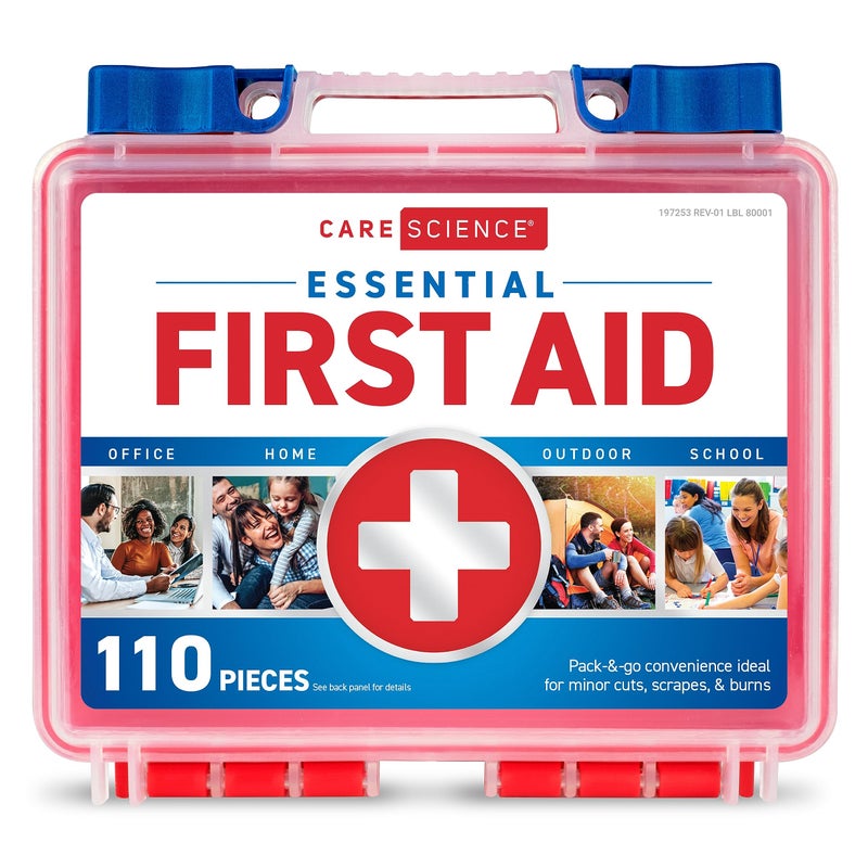 Care Science First Aid Kit, 110 Pieces | Professional Use for Travel, Work, School, Home, Car, Emergency, Survival, Camping, Hiking, and More - Image 1